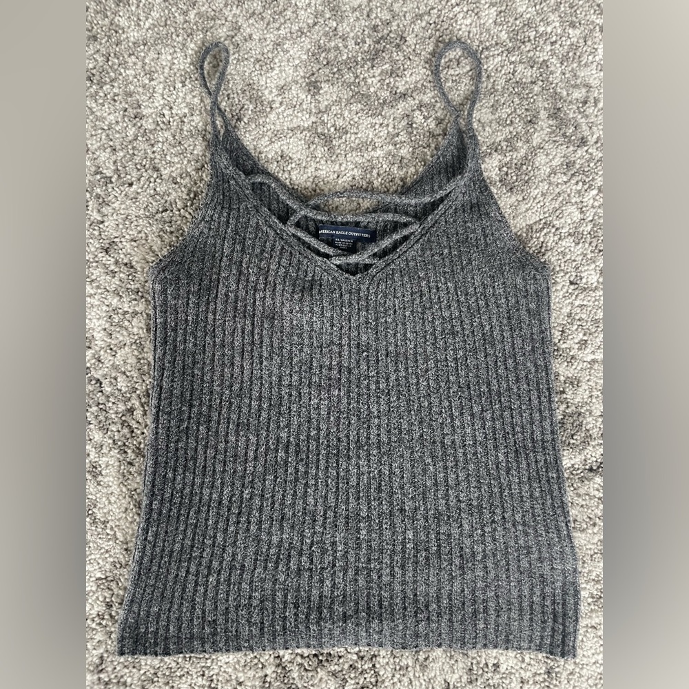 Grey American Eagle Tank Top